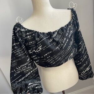 Off the shoulder toggle top